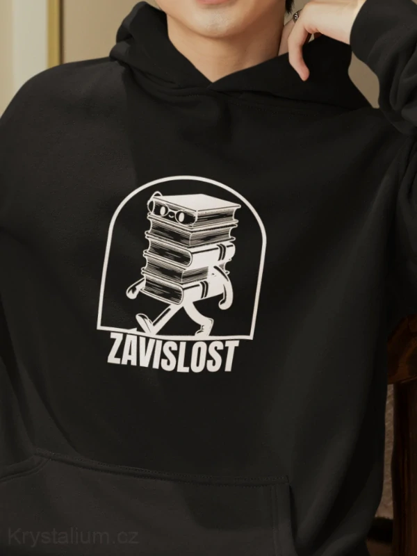 KNÍŽKA ZÁVISLOST mikina ČERNÁ